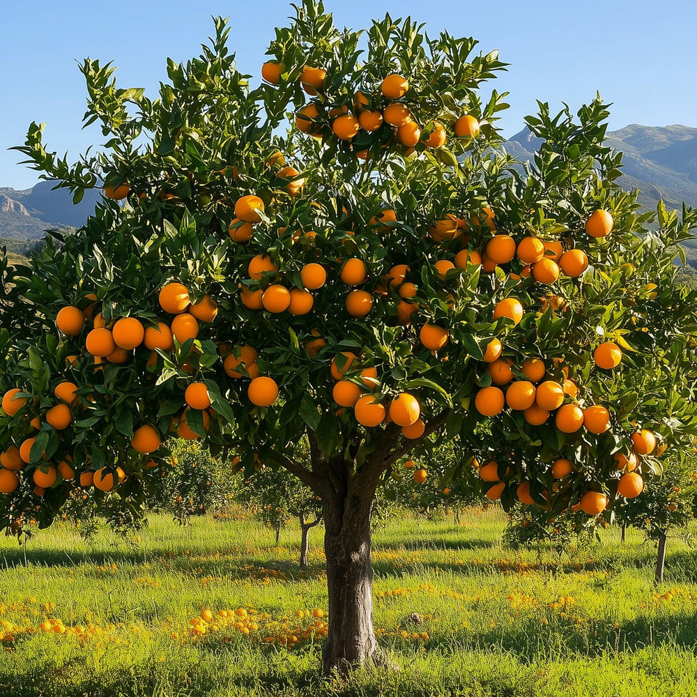 Mature landscape citrus tree