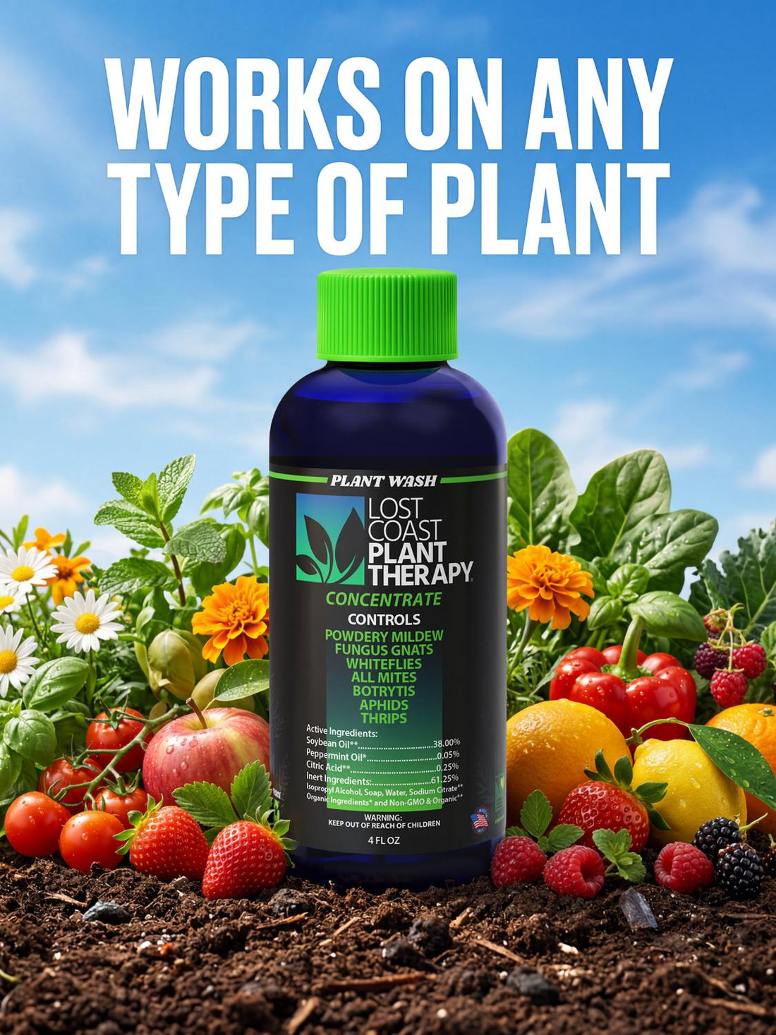 Lost Coast Plant Therapy 3-in-1 pesticide, insecticide, miticide works on any type of plant